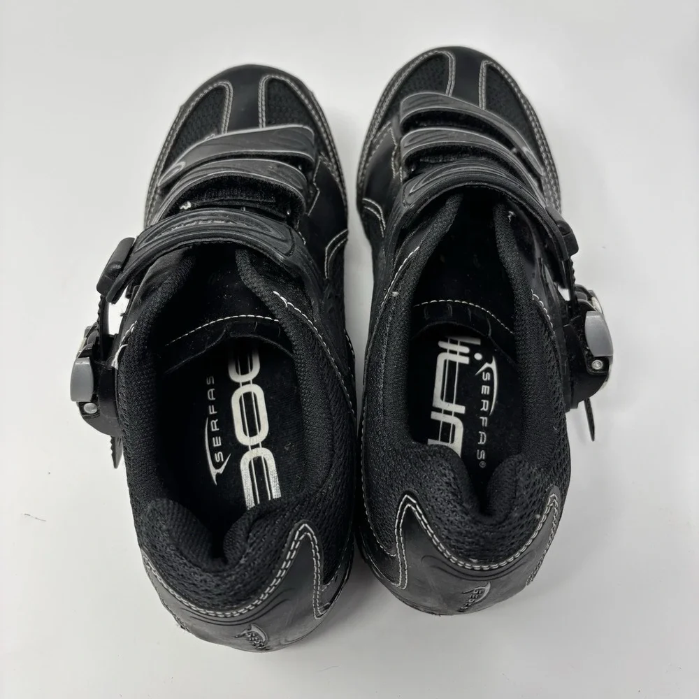 SERFAS Podium Road Cycling Shoes Black Size 8.5 US